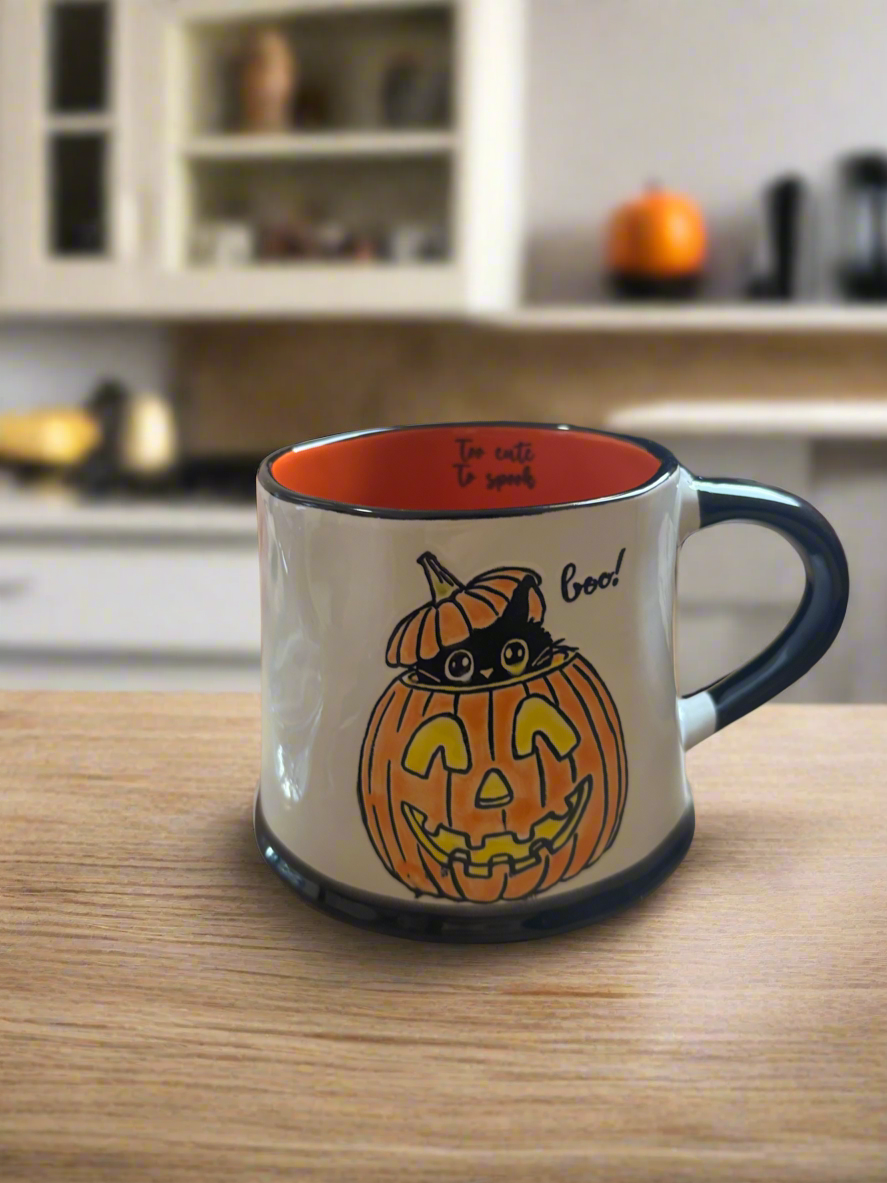Chunky Boo Cat Mug 🐈‍⬛