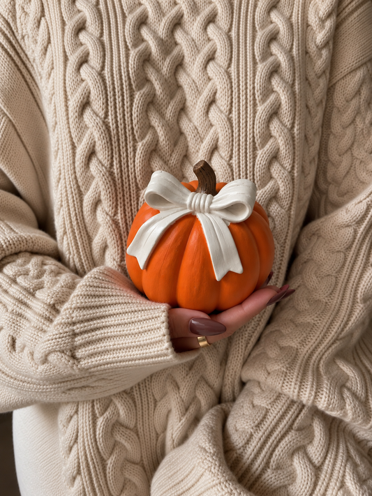 Cozy Fall Bow Pumpkin