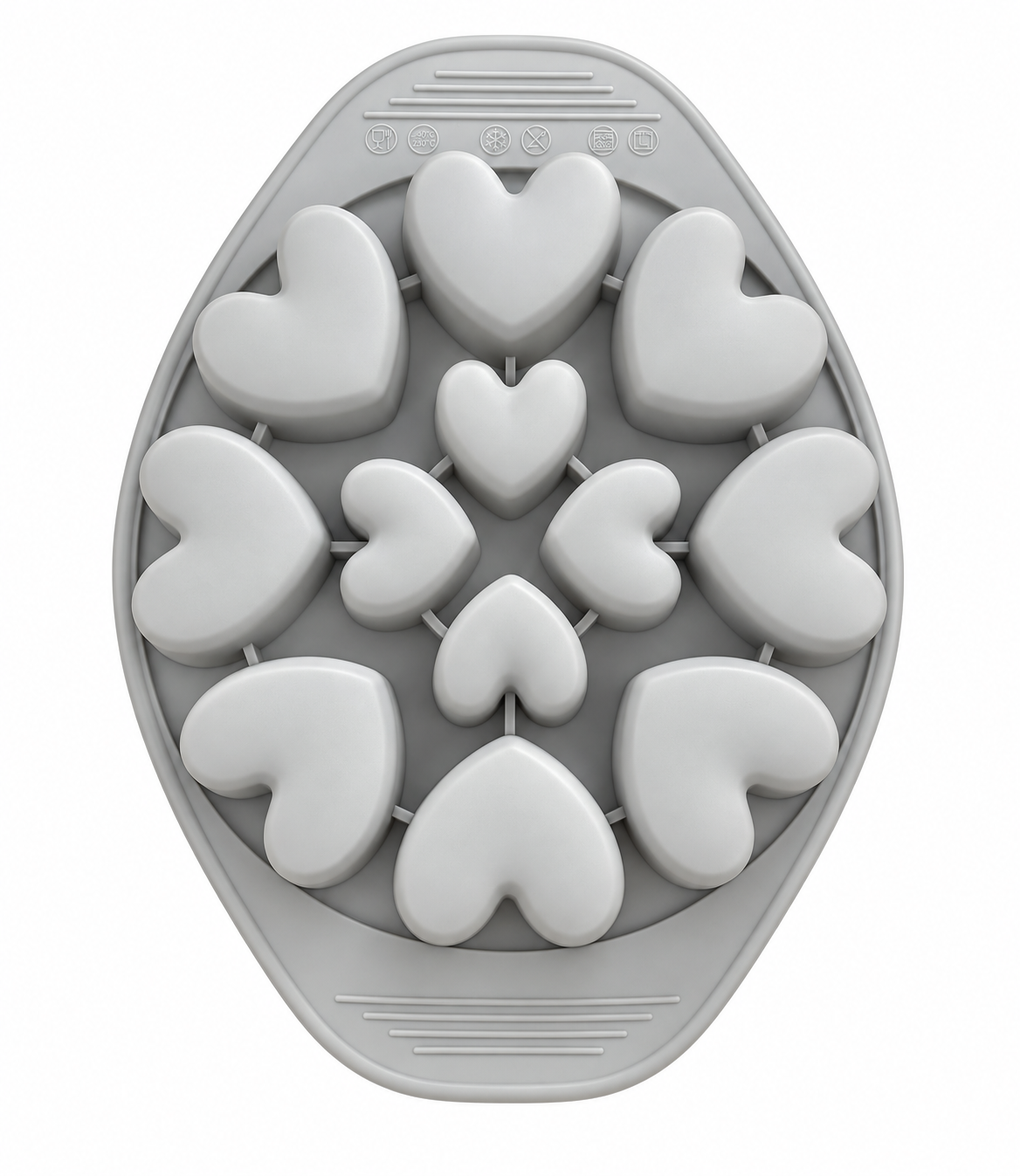Heart-Shaped Silicone Baking Mold