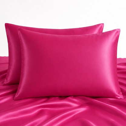 Hot Pink Satin Pillowcase | Satin Pillowcase for Hair & Skin