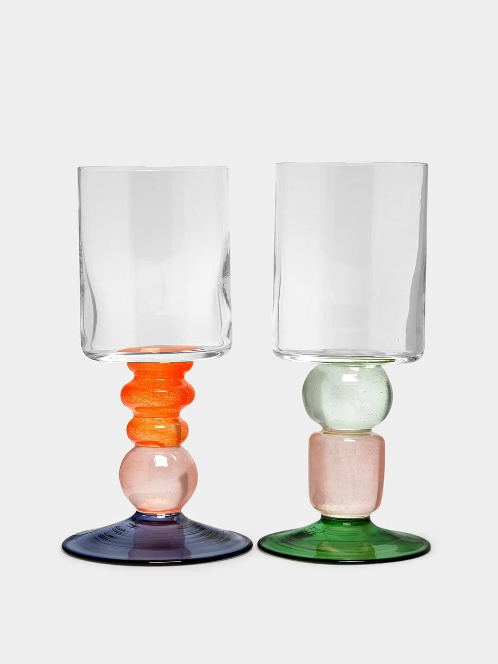 Sculpted Art Glass Goblet – Contemporary Statement Drinkware