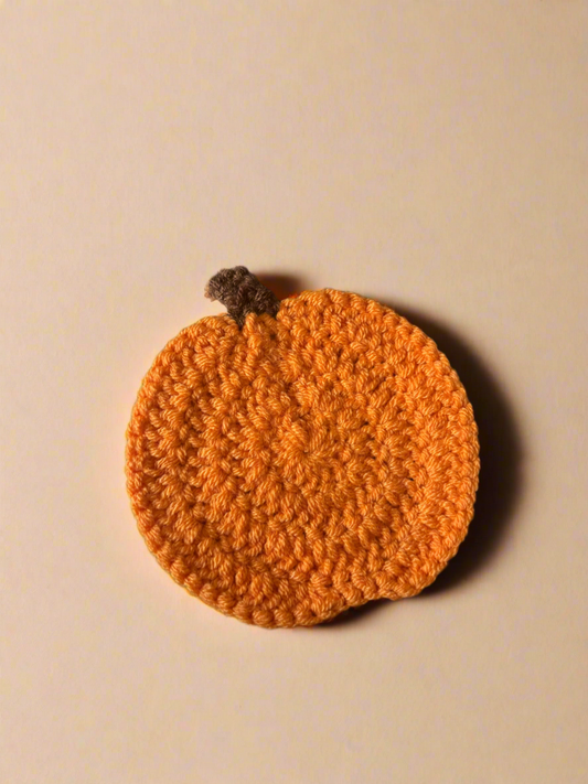 Handmade pumpkin coaster