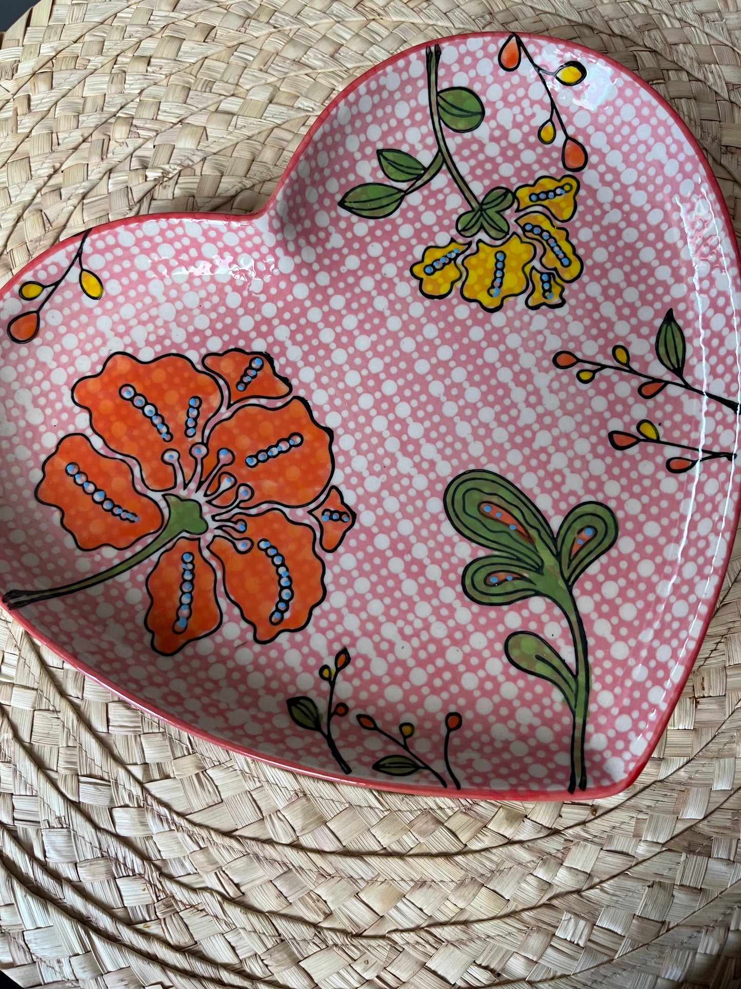 Floral love plate