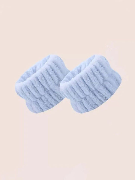 2pcs Women's Waterproof Wristband With Absorbent & Moisture Proof Design