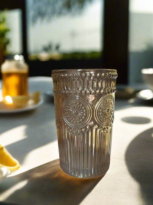 “Golden Haze” Glass Cup