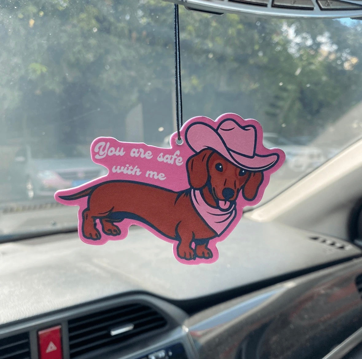 You are safe with me car air freshener