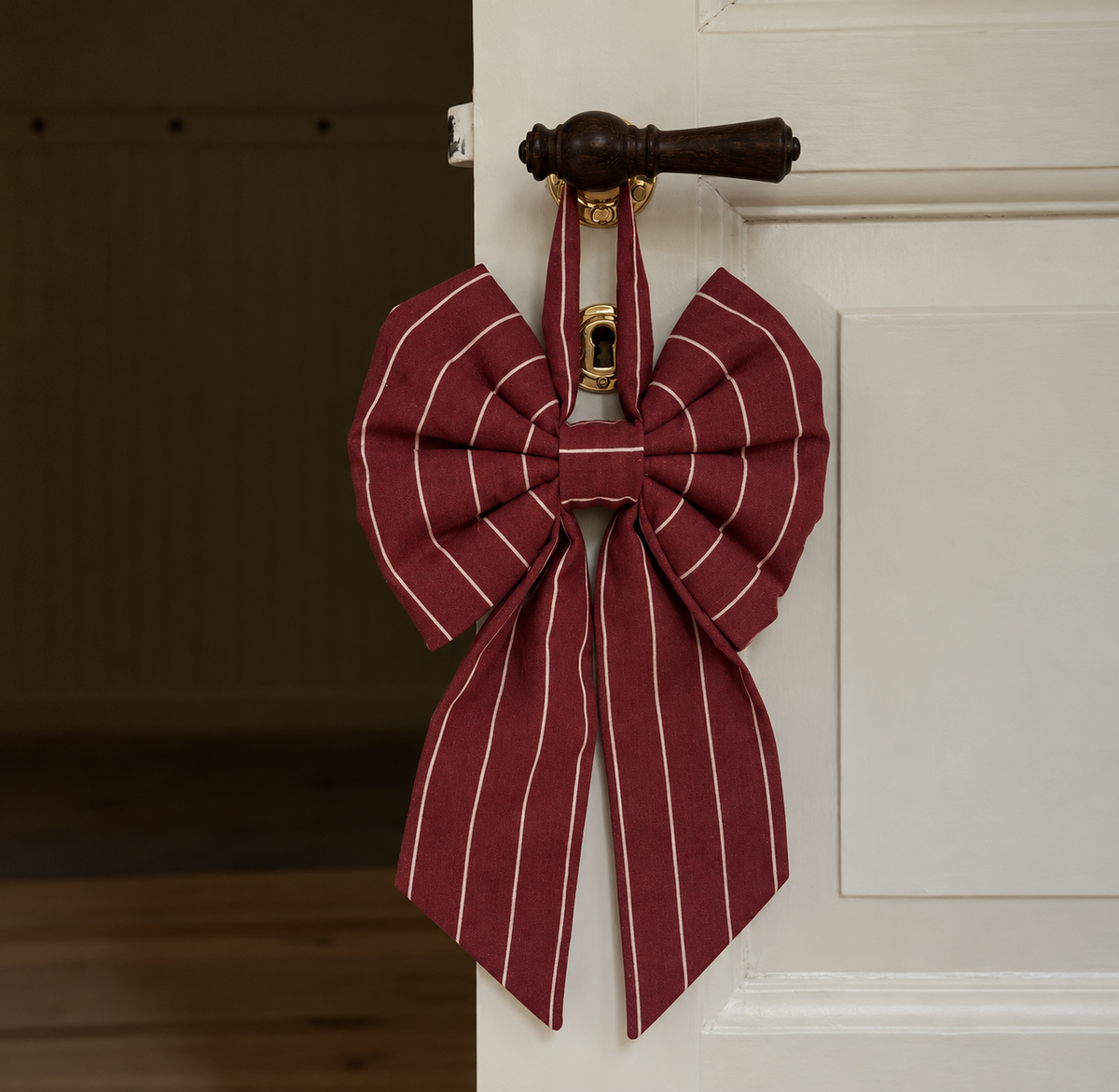 The Grand Door Striped Statement Bow