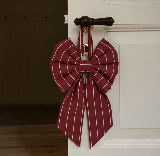 The Grand Door Striped Statement Bow