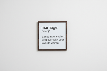 The Marriage Sleepover Frame