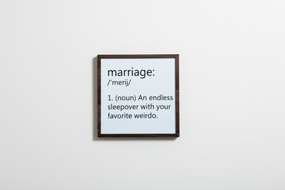 The Marriage Sleepover Frame