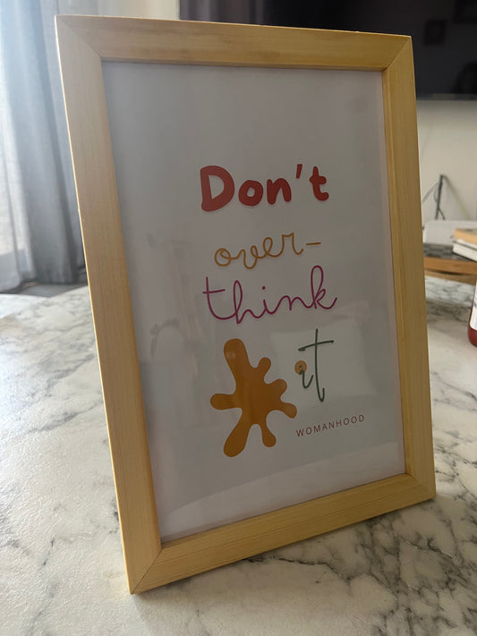 Overthinkers wooden-frame
