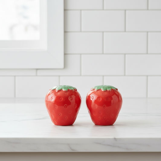 Artisan Strawberry Salt & Pepper Set