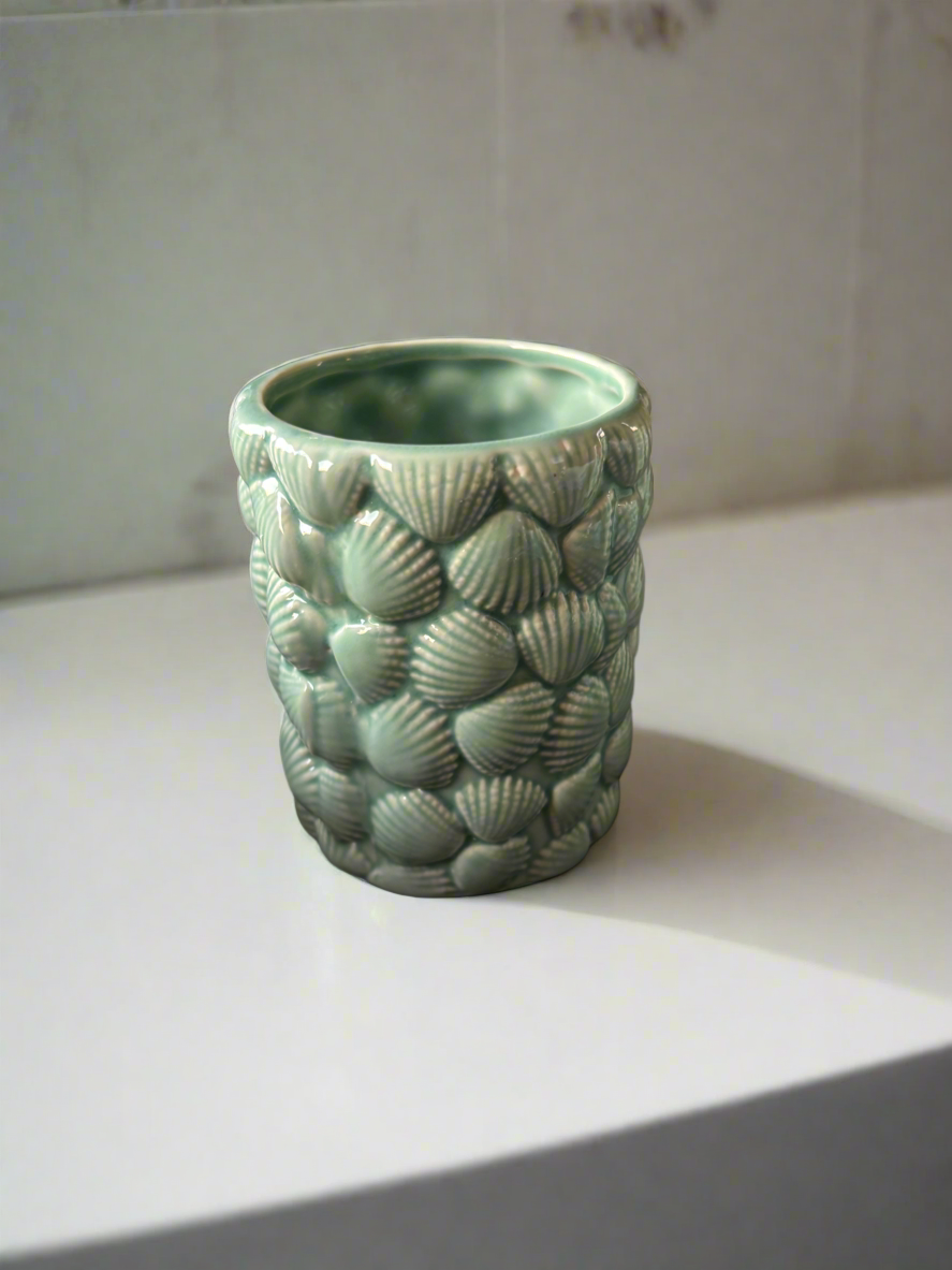 Seashell Bathroom Teal Set of 4
