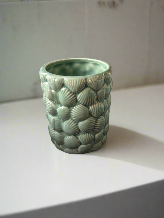 Set of 4 Seashell Bathroom Teal
