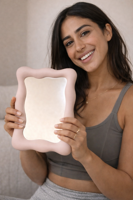 Wave Vanity Mirror | Aesthetic Makeup & Self-Care Mirror