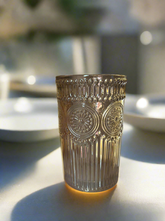 “Golden Haze” Glass Cup