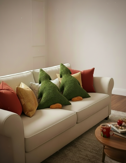 Handmade Cozy Christmas Tree Cushion