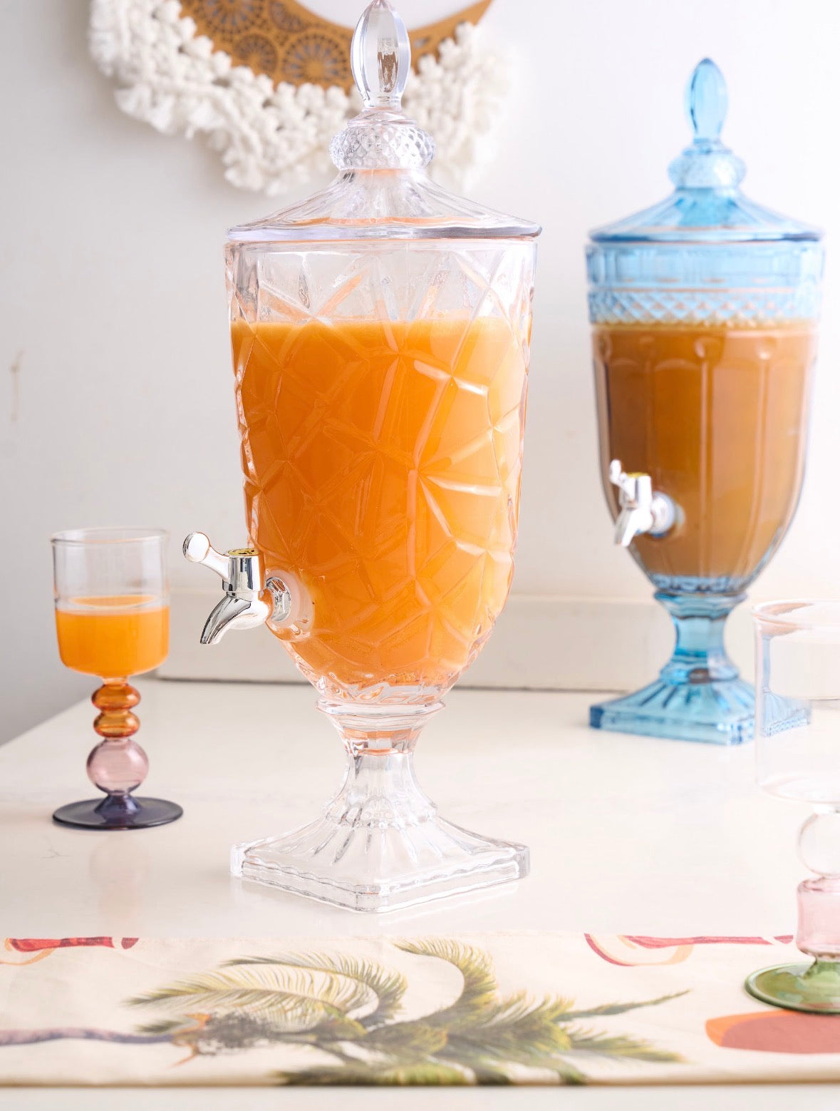 Ramadan Wellness Glass Juice Dispenser – Iftar & Suhoor Gathering Essential