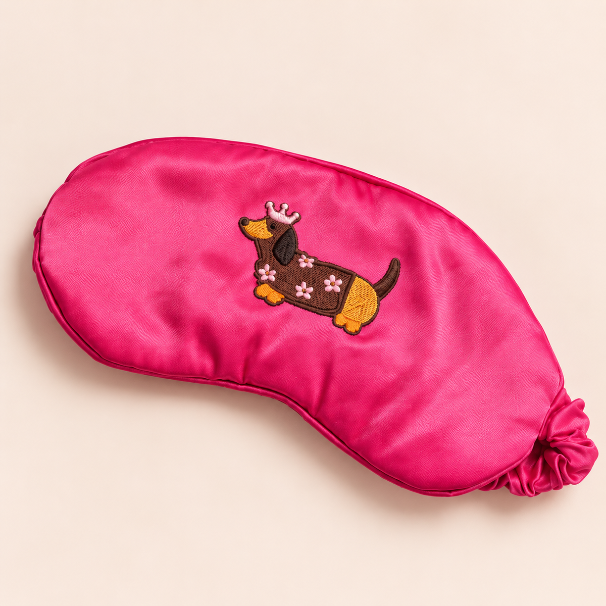 Princess Dachshund Satin Sleep Mask