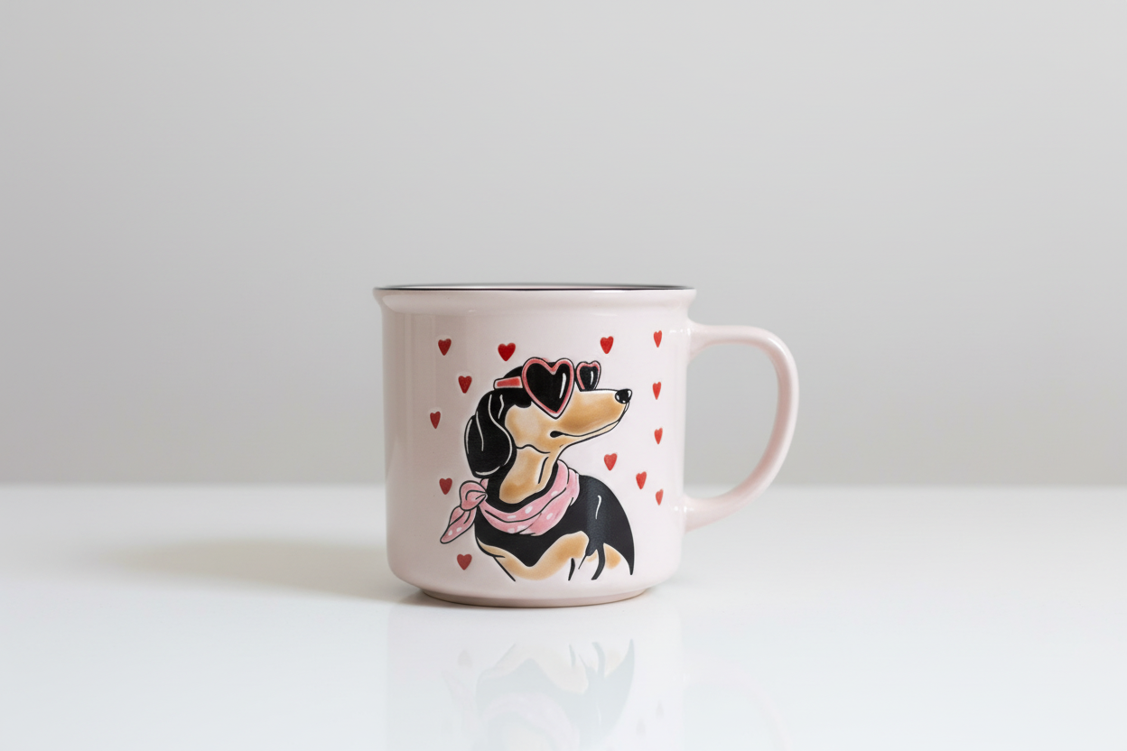 Heart Eyes Pup Mug – Valentine’s Mug for Dog Lovers