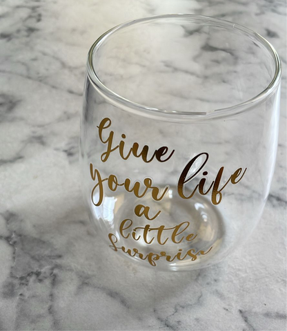 Do what you love glass cup