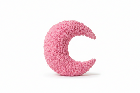 Blush Crescent Teddy Cushion