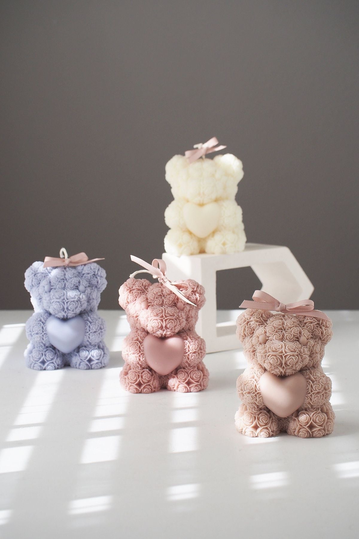 Teddy bear scented candle