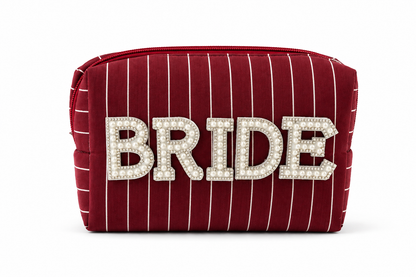 BRIDE Pearl-Embellished Bridal Makeup Pouch| wedding season offer upto 50% off