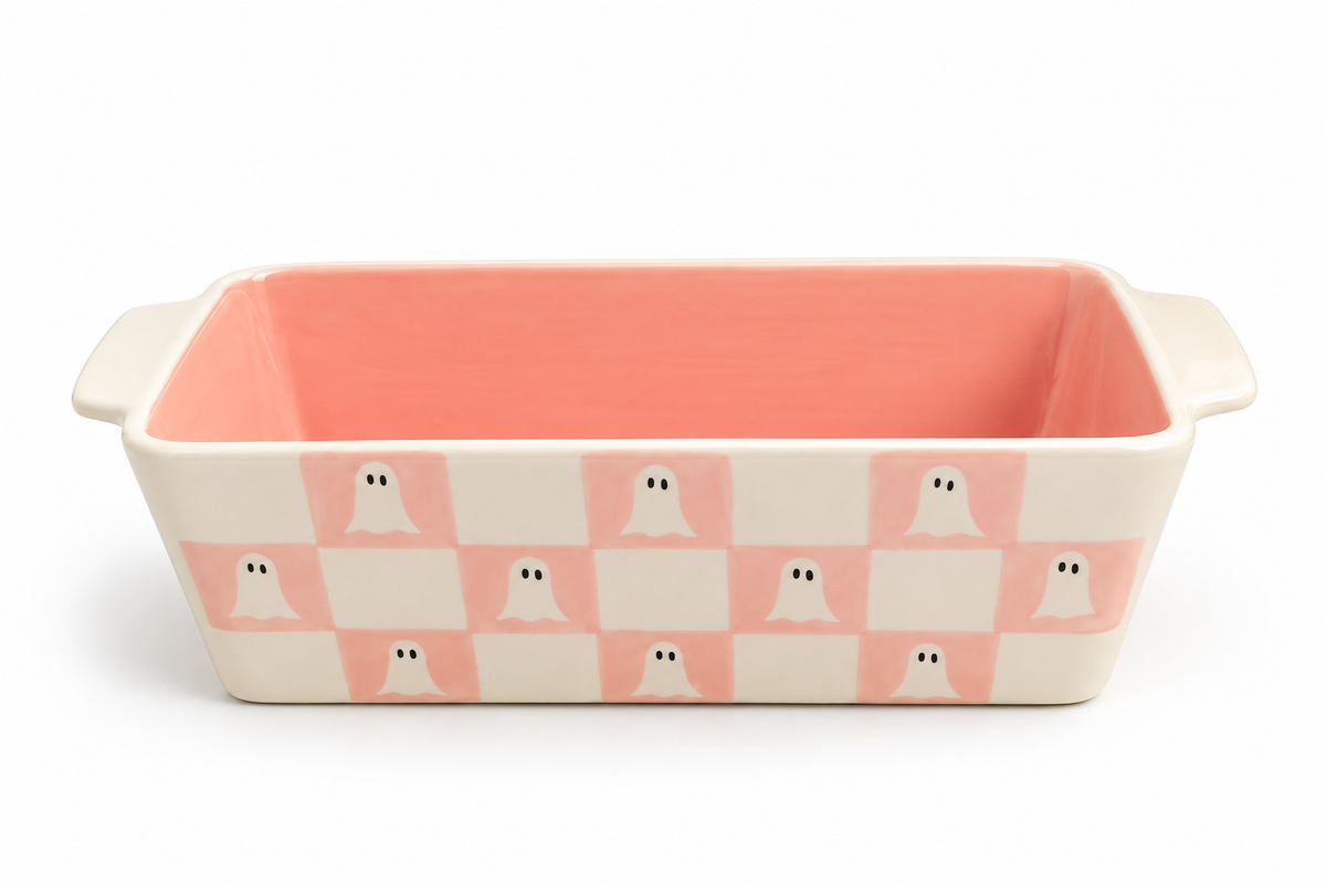 Ghostly Pink Ceramic Baking Dish