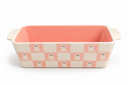 Ghostly Pink Ceramic Baking Dish