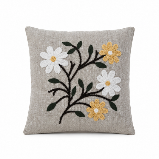 Earthy Harmony Cushion Cover – Neutral Textured Minimal Design