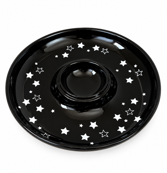 Halloween Witch Hat Nacho & Dip Serving Platter – Black Star Chip & Salsa Tray