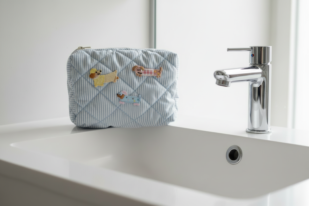 Playful Pups Quilted Pouch
