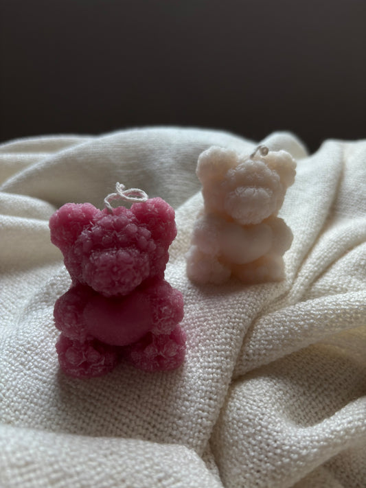Teddy bear scented candle