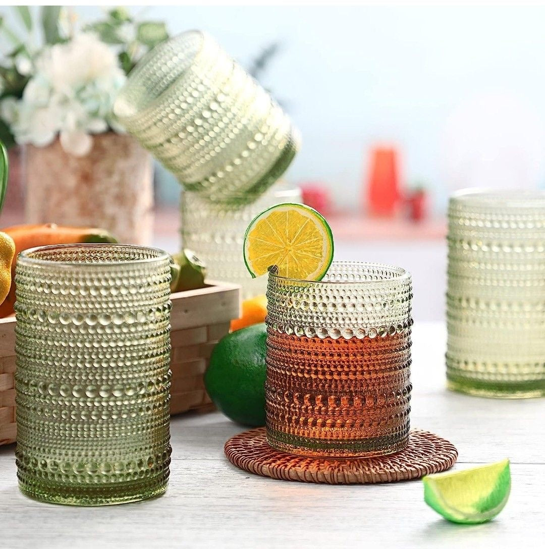 Verdant Ripple Glass Cup