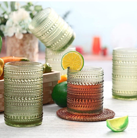 Verdant Ripple Glass Cup