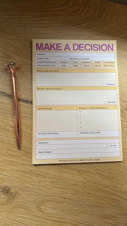 Decision Clarity Planner Pad