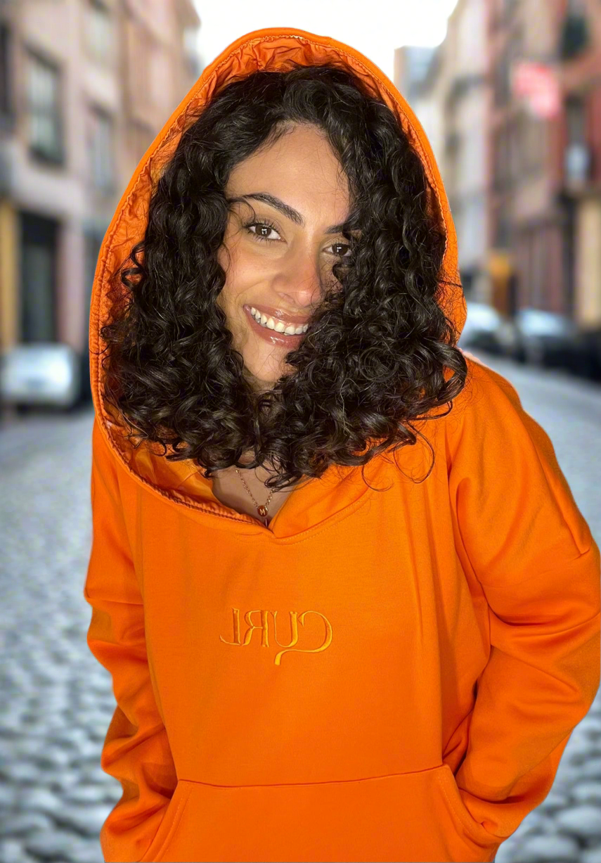 Satin hooded hoodie