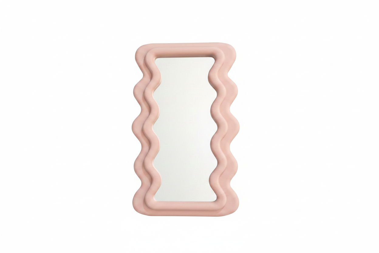 Blush Wave Vanity Mirror