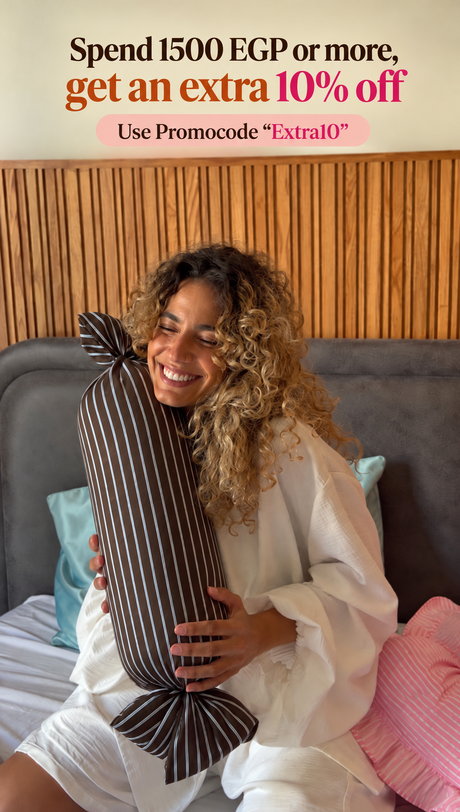 Chocolate Stripe Candy Pillow