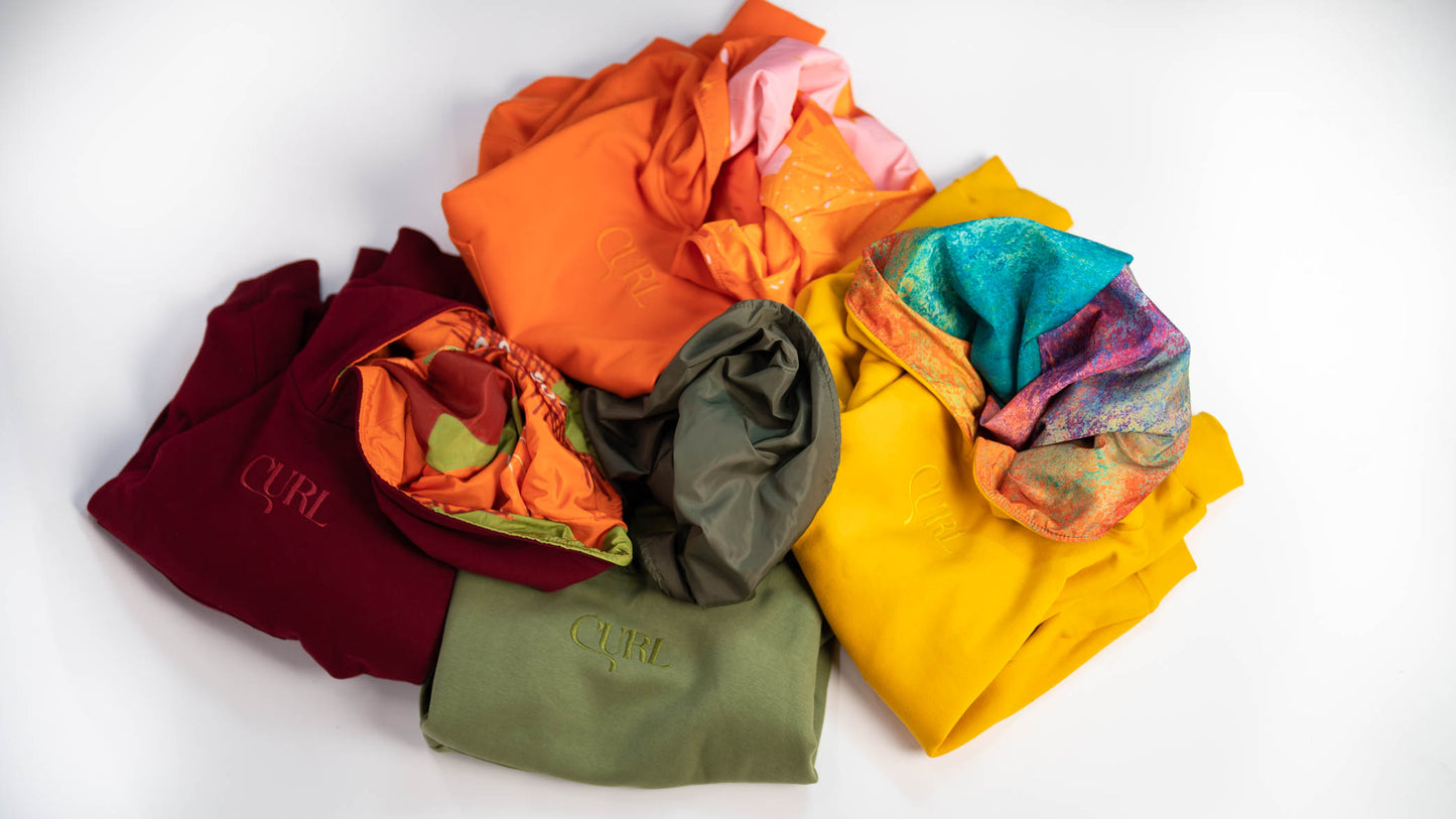Satin hooded hoodie