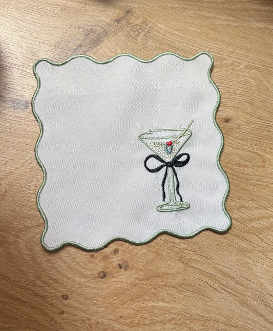 Cheers, Darling — Embroidered Cocktail Coaster