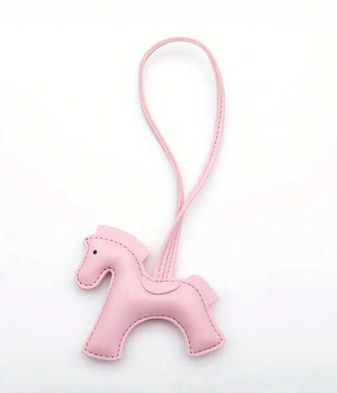 Leather Horse Charm Bag Accessory