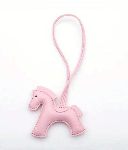 Leather Horse Charm Bag Accessory