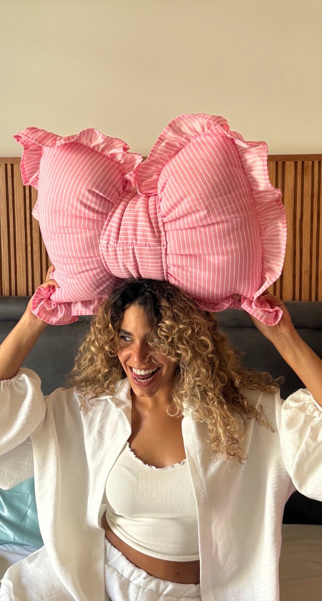 The Blush Bow Comfort Cushion