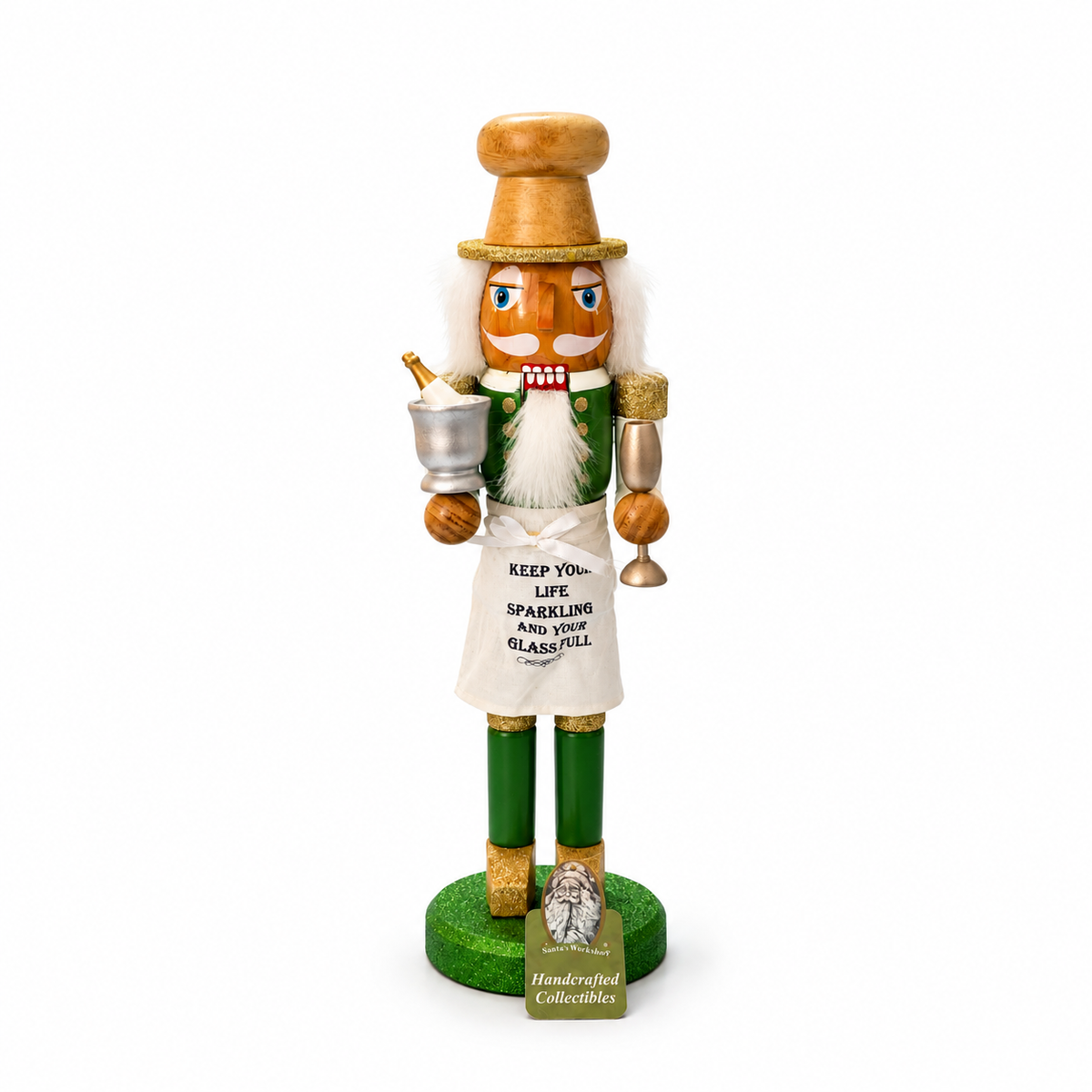 Festive Wine & Champagne Christmas Nutcracker Figurine