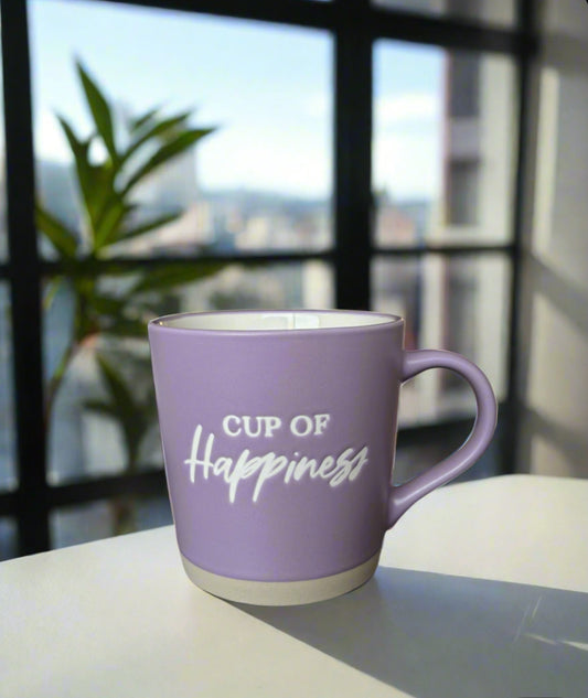 Purple Mug of Happiness – A Daily Wellbeing Cup