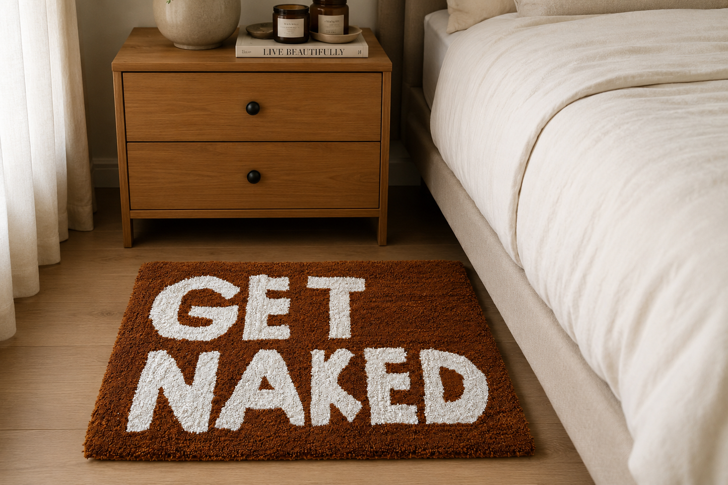 Get Naked Punch Needle Statement Rug